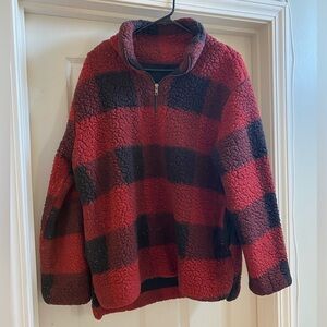 Buffalo plaid Sherpa jacket